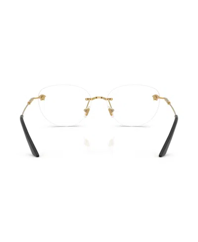 Versace Logo Plain Glasses In Gold