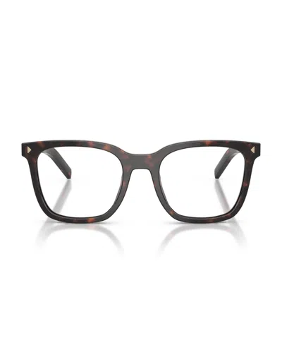 Prada 53mm Rectangle Optical Glasses In Brown