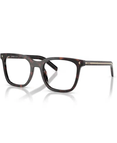 Prada 53mm Rectangle Optical Glasses In Brown