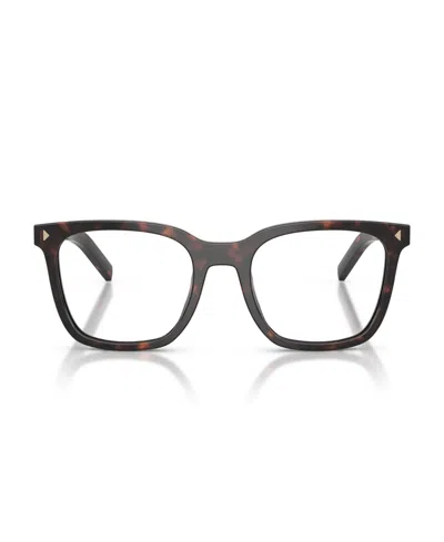 Prada 53mm Rectangle Optical Glasses In Brown