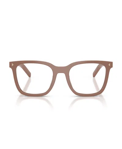 Prada 50mm Rectangle Optical Glasses In Brown