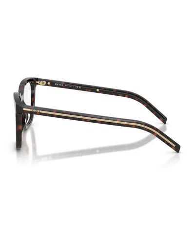 Prada 53mm Rectangle Optical Glasses In Brown