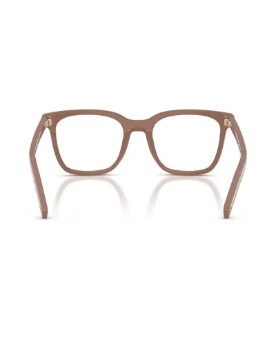 Prada 50mm Rectangle Optical Glasses In Brown