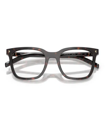 Prada 53mm Rectangle Optical Glasses In Brown