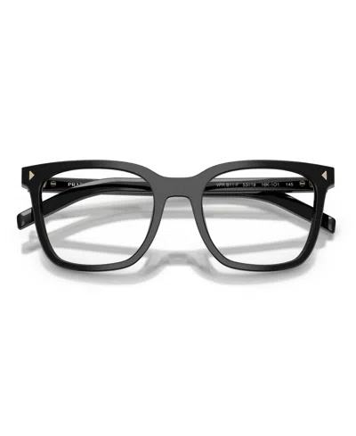 Prada 53mm Rectangle Optical Glasses In Black