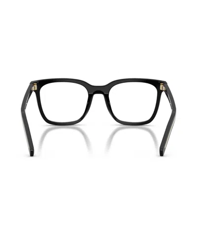 Prada 53mm Rectangle Optical Glasses In Black
