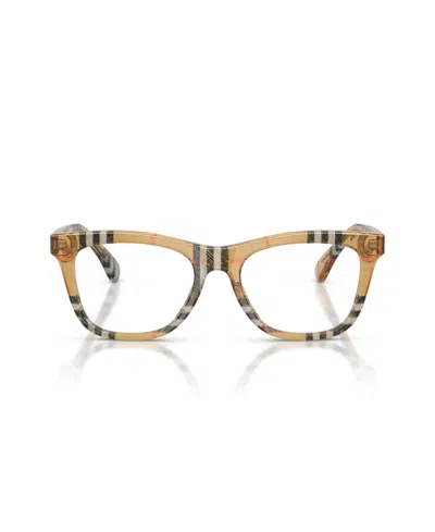 Burberry Child Square Eyeglasses, Jb2012 In Pattern
