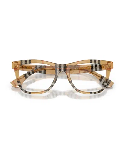 Burberry Child Square Eyeglasses, Jb2012 In Pattern