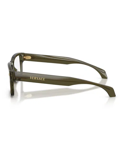Versace 54mm Rectangle Optical Glasses In Green