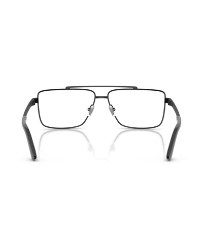 Versace 58mm Rectangle Optical Glasses In Black