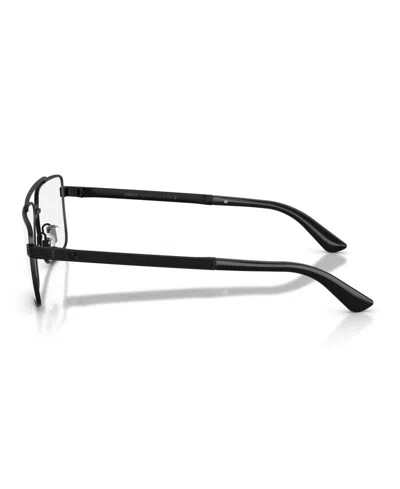 Versace 58mm Rectangle Optical Glasses In Black