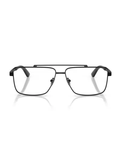 Versace 58mm Rectangle Optical Glasses In Black