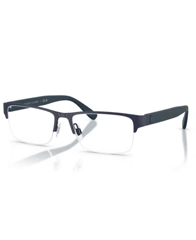 Polo Ralph Lauren Half-rim Rectangle-frame Glasses In Brown
