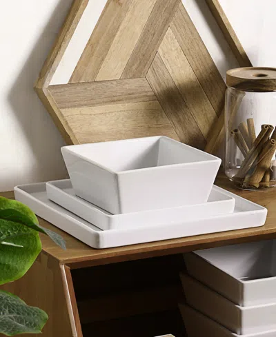 Stone Lain Grace 24 Pc. Dinnerware Set, Service For 8 In White