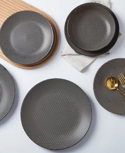 Stone Lain Daisy 32 Pc. Dinnerware Set, Service For 8 In Gray