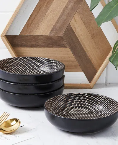 Stone Lain Daisy 32 Pc. Dinnerware Set, Service For 8 In Gray