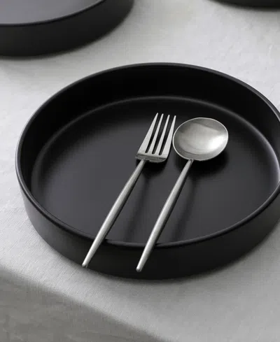 Stone Lain Celina 12pc Stoneware Dinnerware Set In Black