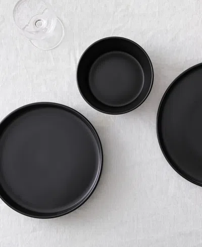 Stone Lain Celina 12pc Stoneware Dinnerware Set In Black