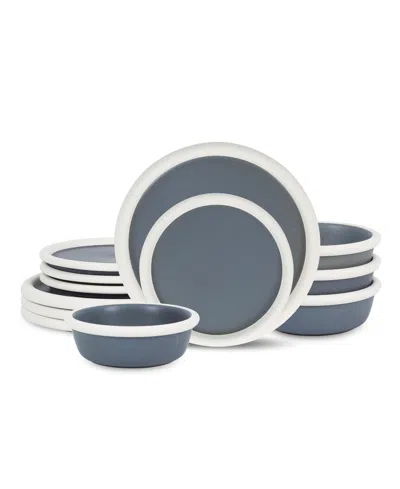 Stone Lain Capri Stoneware 12-piece Dinnerware Set In Gray