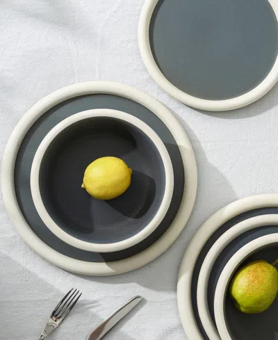 Stone Lain Capri Stoneware 12-piece Dinnerware Set In Gray