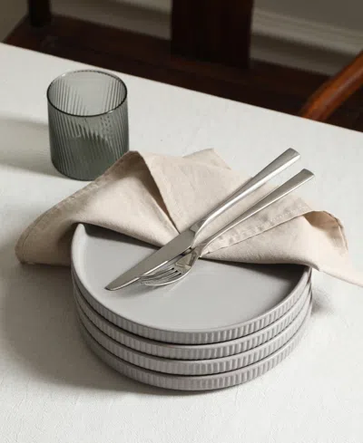 Stone Lain Haven 4-pc. Stoneware Dinner Plate In Gray