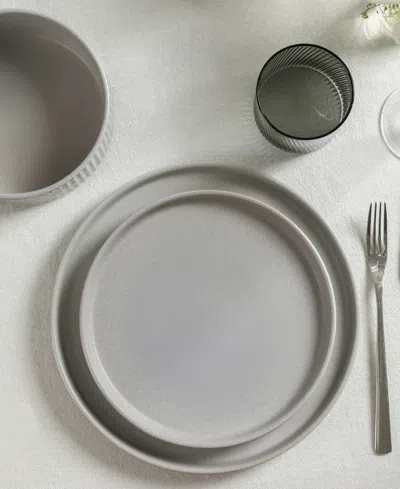 Stone Lain Haven 4-pc. Stoneware Dinner Plate In Gray