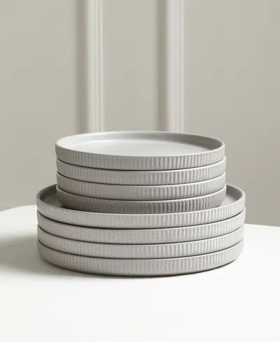 Stone Lain Haven 4-pc. Stoneware Dinner Plate In Gray