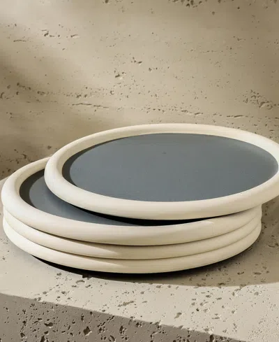 Stone Lain Capri Stoneware 12-piece Dinnerware Set In Gray