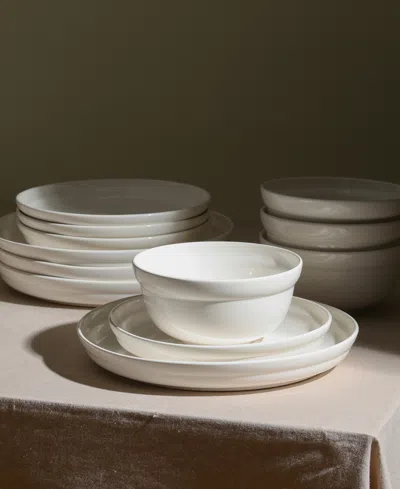 Stone Lain Virtuo 12-pc. Porcelain Dinnerware Set In White