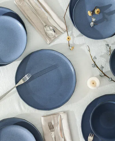 Stone Lain Rio Stoneware 12-piece Dinnerware Set In Blue