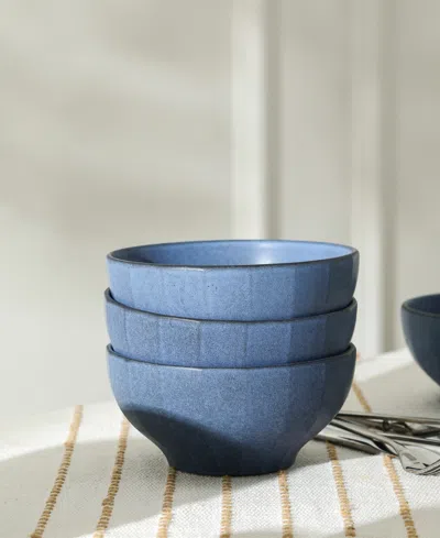 Stone Lain Rio Stoneware 12-piece Dinnerware Set In Blue