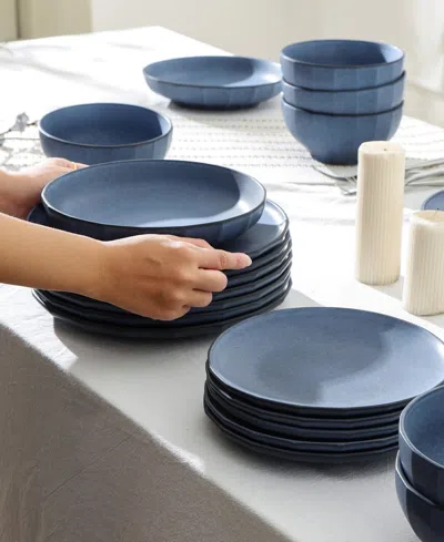 Stone Lain Rio Stoneware 12-piece Dinnerware Set In Blue