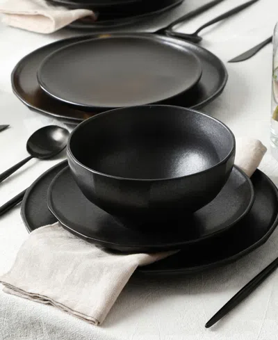 Stone Lain Rio 24 Pc. Dinnerware Set, Service For 8 In Black