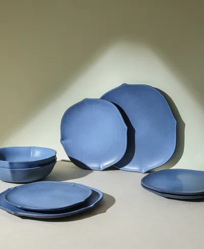 Stone Lain Baskerville 12pc Stoneware Dinnerware Set In Blue