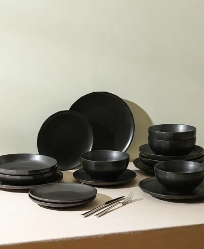 Stone Lain Rio 12 Pc. Dinnerware Set, Service For 4 In Black