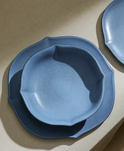 Stone Lain Baskerville 12pc Stoneware Dinnerware Set In Blue