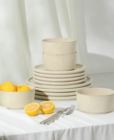 Stone Lain Eden 12 Pc. Dinnerware Set, Service For 4 In Neutral