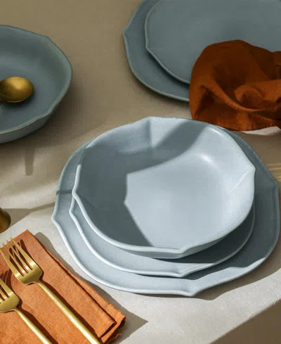 Stone Lain Baskerville Stoneware 12-piece Dinnerware Set In Blue