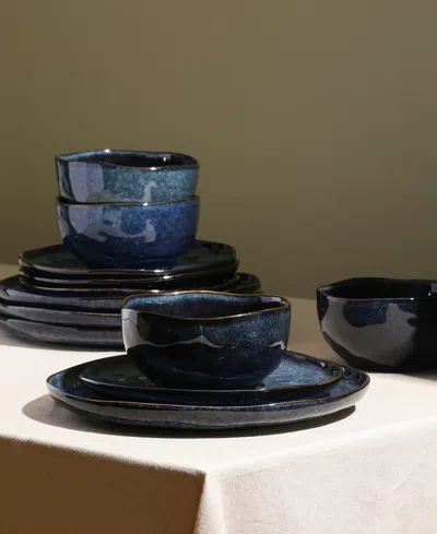 Stone Lain Mirella Stoneware Dinnerware Set In Blue