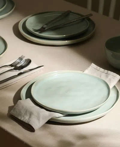 Stone Lain Mirella 4-pc. Stoneware Dinner Plate In Green