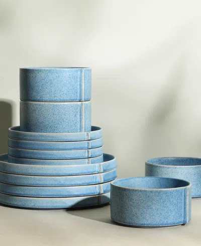 Stone Lain Bao 24 Pc. Dinnerware Set, Service For 8 In Blue