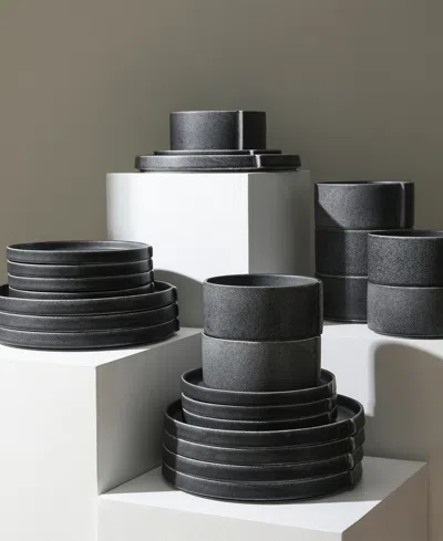 Stone Lain Bao 24 Pc. Dinnerware Set, Service For 8 In Gray