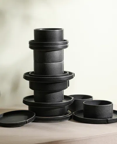 Stone Lain Bao 24 Pc. Dinnerware Set, Service For 8 In Gray