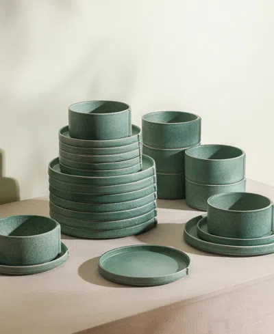 Stone Lain Bao 12 Pc. Dinnerware Set, Service For 4 In Green