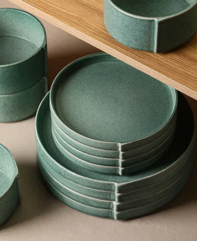 Stone Lain Bao 12 Pc. Dinnerware Set, Service For 4 In Green