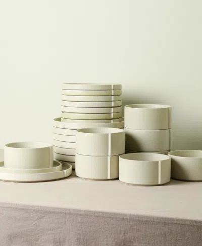 Stone Lain Bao 24 Pc. Dinnerware Set, Service For 8 In White