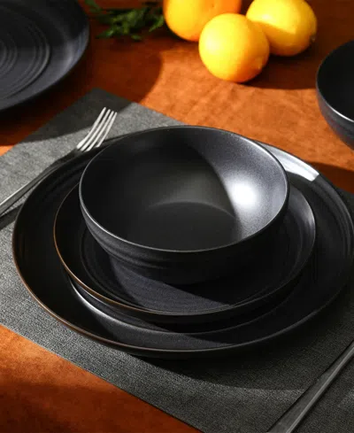 Stone Lain Elio 24 Pc. Dinnerware Set, Service For 8 In Black