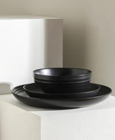 Stone Lain Elio 24 Pc. Dinnerware Set, Service For 8 In Black