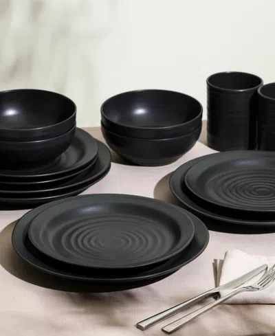Stone Lain Orbit 24 Pc. Dinnerware Set, Service For 8 In Gray