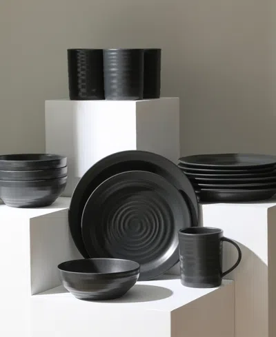 Stone Lain Orbit 16 Pc. Dinnerware Set, Service For 4 In Gray